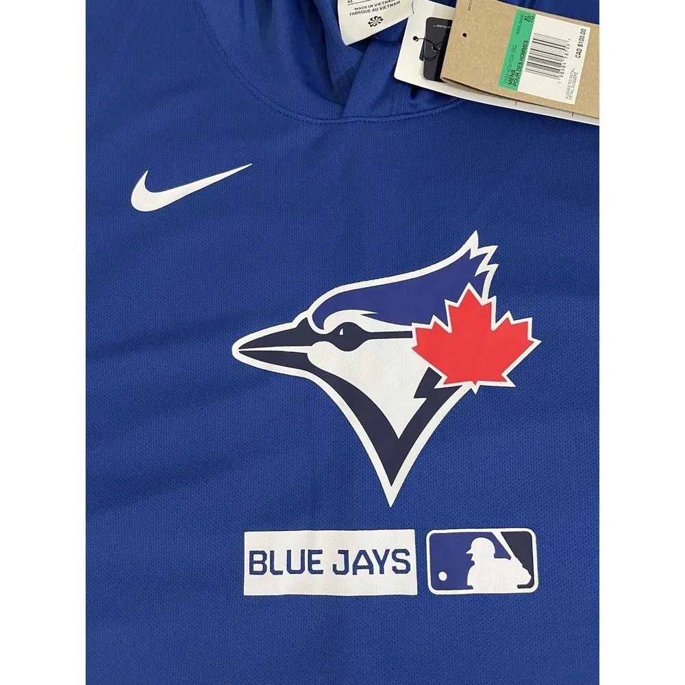 Men's Nike Toronto Blue Jays Authentic Collection Pullover Hoodie Size XL Blue